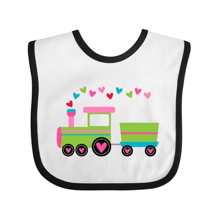 

Inktastic Valentine Heart Train Gift Baby Boy or Baby Girl Bib