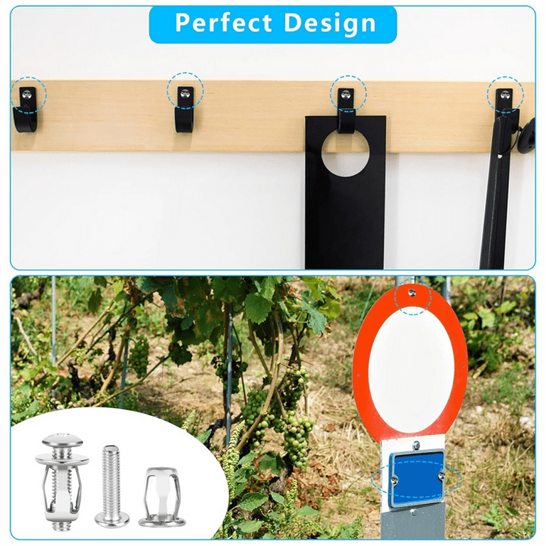 40 Pcs Hollow Door Anchors and Screws, Metal Cavity Fixing Core