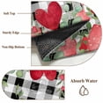 thumbnail image 6 of Valentine's Day Love Heart Round Area Rug 7Ft Washable Circle Rugs for Dorm Laundry Room, Eucalyptus Black Plaid Love Heart Non-Slip Carpet Floor Mats Indoor Outdoor Carpet Runner Home Decor, 6 of 8