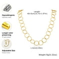 thumbnail image 5 of VNOX Chunky Gold Necklace for Women: Gold Plated Loop Chain Link Statement Choker Necklace for Women - Chunky Fashion Pendant Jewelry, 5 of 6