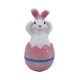thumbnail image 1 of Estatua de Conejo de Pascua Soledad decoración de huevo de Pascua rosado, 1 of 7