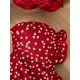 thumbnail image 4 of Vestido VARMILO rojo con estampado de corazones para niña de 4 años, 4 of 6