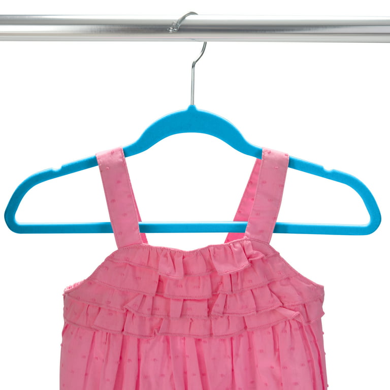 50 Velvet 14 Wide Kids Hangers for Children's Clothes Dresses Pants Shirts