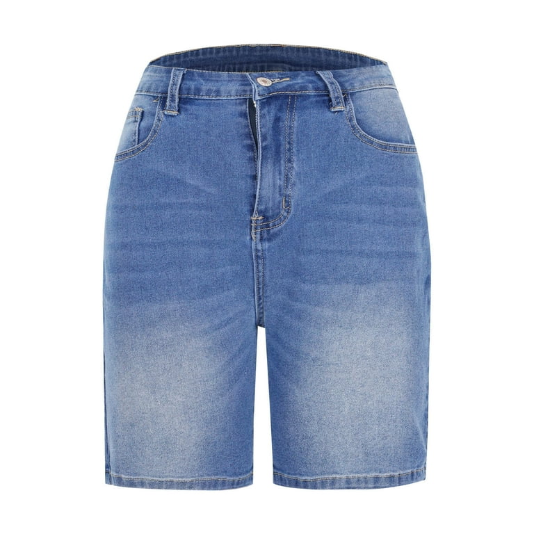 Missguided Longline Denim addvertzied Shorts