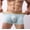 Light blue, variant on HUPOM Mens Underwear Boxer Briefs Male Thongs Medium waist Comfort Waist Solid Boxer Briefs Gray L