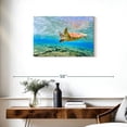 thumbnail image 3 of Elephant Stock Turtle Dive Wall Art - Horizontal Canvas Wall Art - Living Room Wall Decor - Animal Canvas - Yellow And Green Decor - 30" x 20", 3 of 8