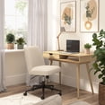 thumbnail image 2 of Nora 40W x 20D Small Writing Desk and Chair Set in Natural Oak - Engineered Wood, 2 of 9
