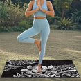 thumbnail image 5 of XYZCANDO Car Towel Cushion Cover Washable Car Seat Towel Cover for Hiking Swimming, Towel Car Seat Cover Lightweight, Black Flowers, 5 of 11