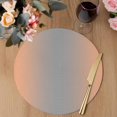 thumbnail image 3 of LightSalmon Gray Ombre Round 13 Inch Placemats Set of 8, Modern Gradient Abstract Art HeatResistant Non Slip Place Mats for Dining Table, Wipeable Braided Kitchen Table Mats for Housewarming, 3 of 9