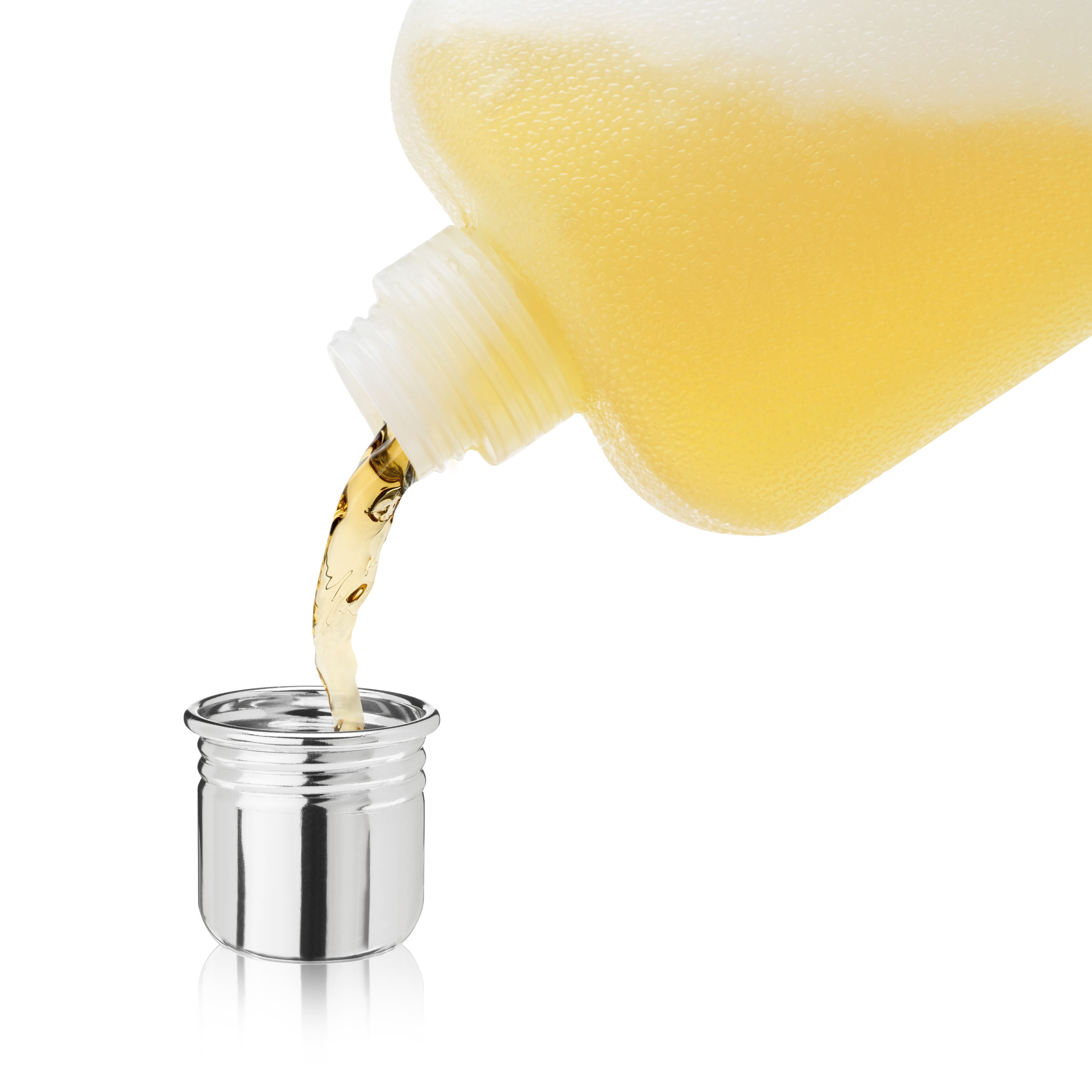 Savoy 10oz Plastic Flask - Aluminum Shot Glass Cap