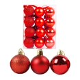 thumbnail image 1 of Adornos navideños con esferas navideñas rojas de 5 cm de diámetro, 1 of 2