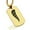 Gold, variant on Stainless Steel Cornicello Italian Horn Good Luck Charm Dog Tag Pendant Necklace