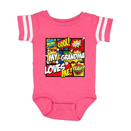 

Inktastic My Grandma Loves Me Gift Baby Boy or Baby Girl Bodysuit