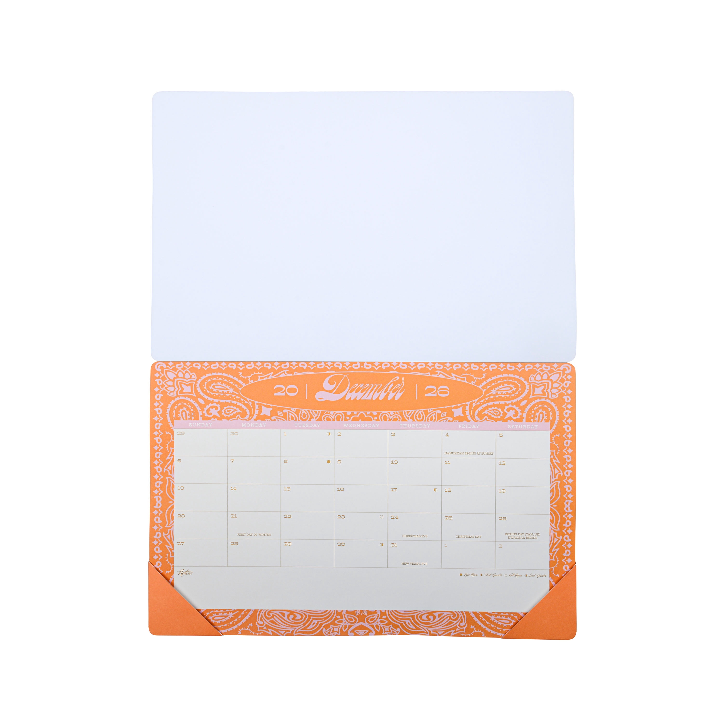 Think Ink 15 Month Desk Blot 17" x 11" Bandanna Calendar July 2026 - Sept 2027