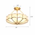 thumbnail image 2 of Miumaeov 23'' Semi Flush Mount Ceiling Light Fixture Tiffany Style Retro Glass Chandelier Lamp, 2 of 9