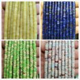thumbnail image 5 of Cuentas sueltas de piedra natural redondas planas de ágatas, jades y turquesas de 2 x 4 mm para hacer joyas, pulseras, collares y pendientes, 5 of 5