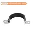 thumbnail image 4 of Unique Bargains 22Pack 2-3/4' Cable Clamp U Shape Stainless Steel Rubber Cushioned Pipe Strap, 4 of 5