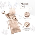 thumbnail image 4 of Baby Muslin Lovey Mikito conejito de algodón orgánico de 30 x 30 cm, 4 of 9