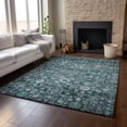 thumbnail image 6 of Addison Rugs Mayfield Washable Traditional Oriental Teal Rectangle Rug, 2'6" x 3'10", 6 of 6