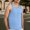 Sky Blue, variant on Men Sleeveless Solid Vest Tops Casual Popularity Side Wide Fork Fitness Sports Garment Loose Vest
