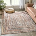 thumbnail image 1 of Well Woven Raggi Vintage Blush Pink Multi Chindi Braided Pattern Runner Rug 7x9 (7'6" x 9'6"), 1 of 8