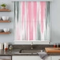 thumbnail image 5 of Pink Gray Sheer Curtains 45 Inches Long, Contemporary Abstract Gradient Aesthetic Light Filering Curtains, Breathable Simi Curtain Privacy Drapes for Kitchen Bathroom Small Window Treatment, 5 of 9