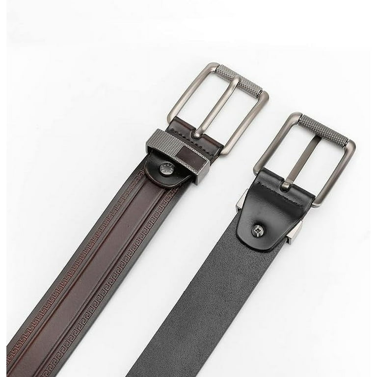 Full Grain Leather Belt for Men with Single Prong Buckle, 100% Cow