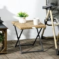 thumbnail image 4 of Folding PE Rattan Coffee Table, Weather Resistant Outdoor Side Table for Patio & Balcony, 4 of 6