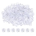 thumbnail image 1 of Uxcell 300-Pack Marcadores de Perchas para Ropa, Clips de Tamaño de Plástico L Codificados por Color para Prendas que se Ajustan a Varillas de 3mm-5mm [Transparente], 1 of 6