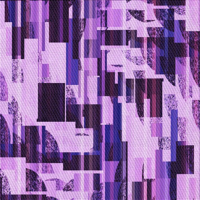 Ahgly Company Machine Washable Indoor Square Transitional Violet Purple Area Rugs, 6' Square