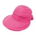 thumbnail image 2 of Lispipm Women's Wide Brim Sun Hat Ponytail Friendly Visor Quick Drying Summer Foldable Beach Caps Ladies Foldable Hiking Hats Pink, 2 of 2