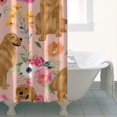thumbnail image 4 of Golden Retriever with Flowers Shower Curtain 36"x72" ,Bathroom Decorative Shower Curtains Set with 12 Hooks,Modern Waterproof Washable Shower Curtain, 4 of 6