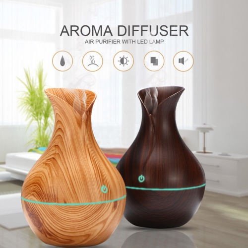 Diffuseur D'huiles Essentielles à Ultrasons Avec Purificateur D'air - Design Grain De Bois