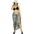 thumbnail image 3 of HAPPY BAY Women's Beachwear Summer Bikini Wraps Beach Wrap Sarong Coverups Bathing suit Swimsuit Swim Cover ups for Swimwear Women Skirt One Size Grey, Tie Dye, 3 of 5