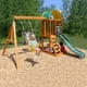 thumbnail image 2 of Unknown - Juego de columpio de madera para el techo, patio de juegos para niños, para jugar al aire  multicolor, 2 of 6