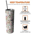thumbnail image 6 of 20oz Cute Pitbull Terriers Dog and Flower Skinny Tumblers Stainless Steel Tumbler with Lid and Straw,Vacuum Insulated Double Wall Travel Tumbler Cups with Cleaning Brush for Coffee,Tea, 6 of 6