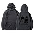 thumbnail image 1 of GPOECD Chandails en Molleton à Capuche pour Femmes Grande Taille Mode Réversible Imprimé Lettre Manches Longues avec Poche 02_gris Foncé,m, 1 of 3