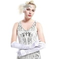 thumbnail image 3 of Gants Longs pour Femmes Satin Opera Soirée Bal Costume, 3 of 5