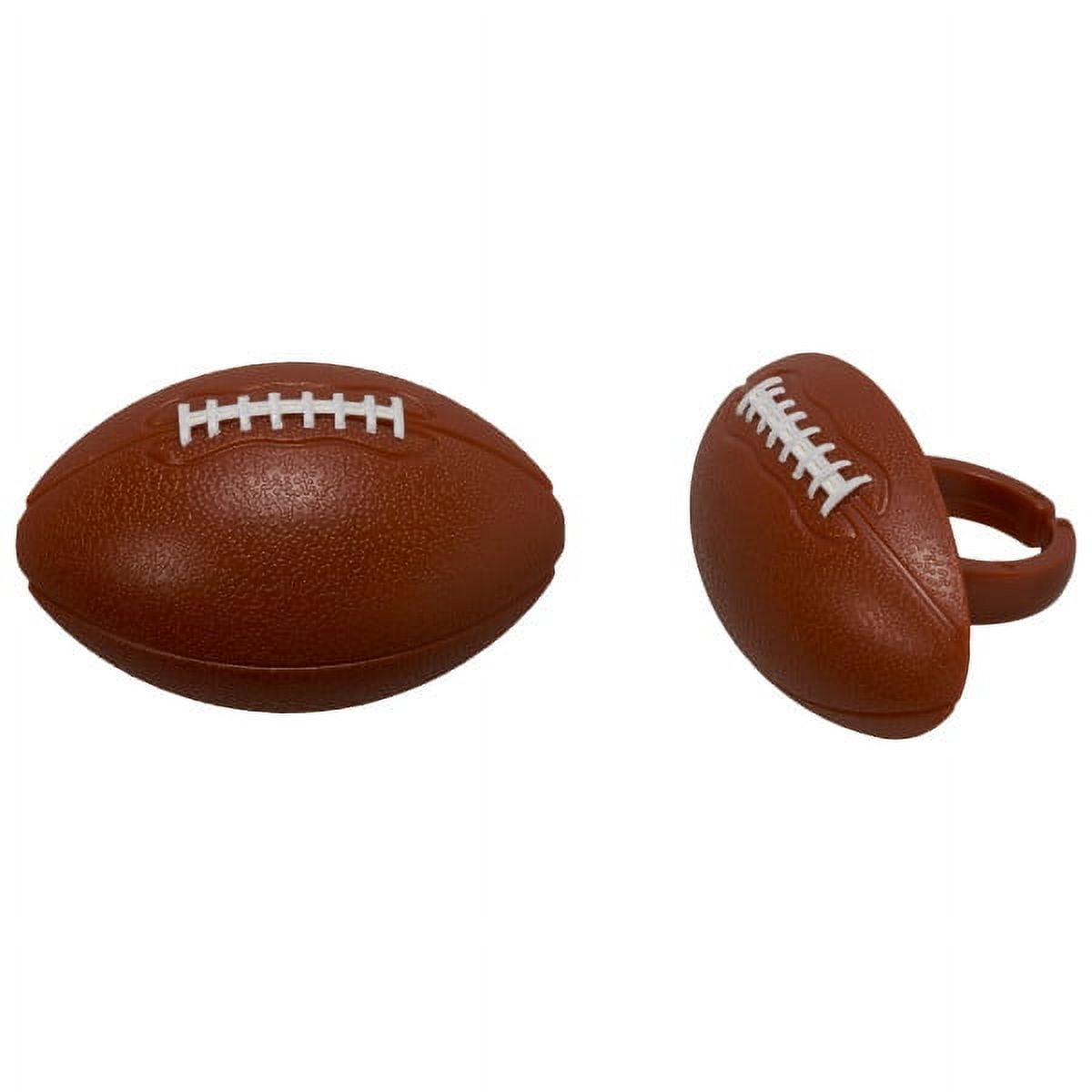 DalvayDelights Football NFL Party Favors Plastic Cupcake Toppers Rings 24 Pieces