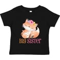 thumbnail image 3 of Inktastic Floral Fox Big Sister Girls Toddler T-Shirt, 3 of 5