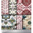 thumbnail image 1 of Soimoi Silk Fabric Mandala & Paisley Patchwork Print Fabric by The Yard 42 Inch Wide, 1 of 1