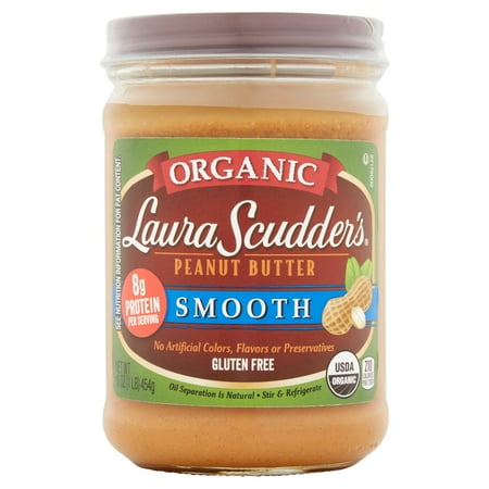 Laura Scudder's Organic Smooth Peanut Butter 16 oz