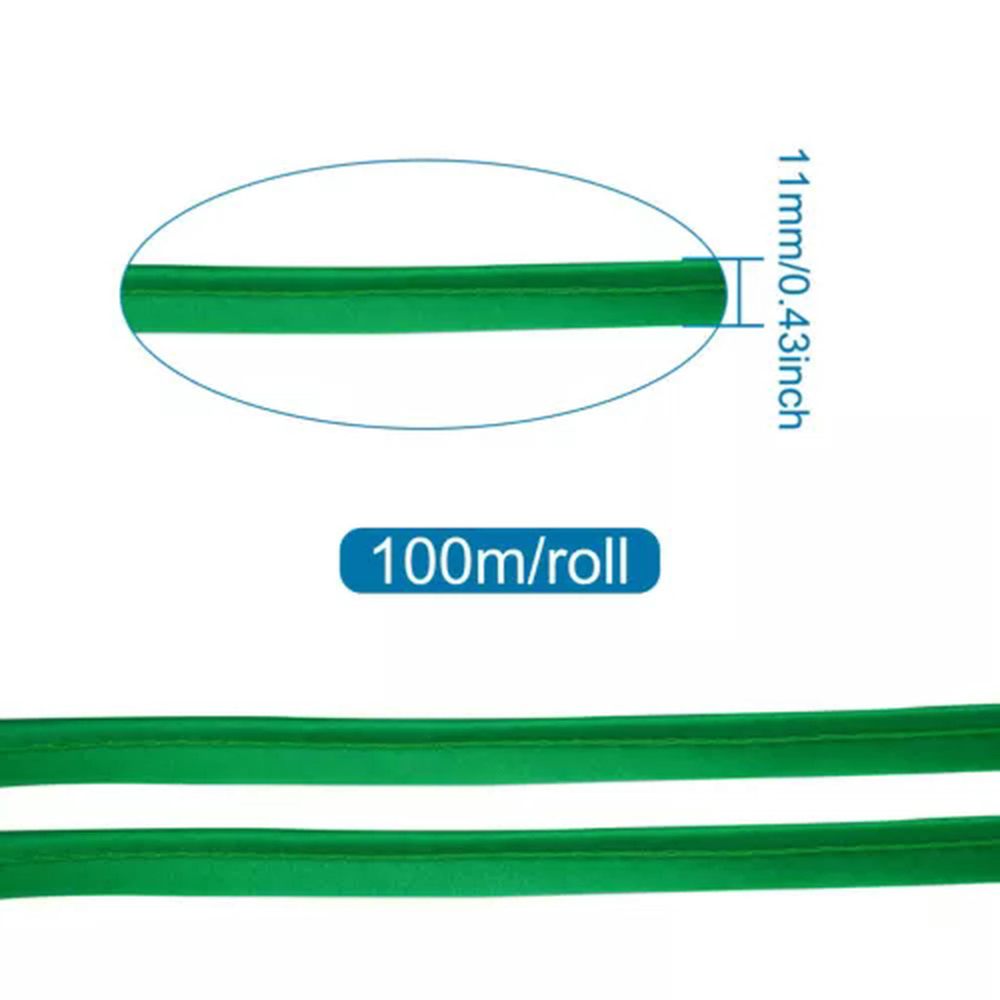 U8MO 109 Yards/roll 3/8 " Polyester Fiber Ribbons Trim Welting Cord for Clothing Sew-Green