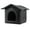 Black, variant on Walbest Cat House Bed with Removable Cushion Pad Cozy Kitten Cave Cute Pet Tent Beds for Cats Puppy Small Dogs