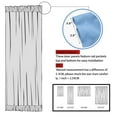 thumbnail image 2 of PiccoCasa 2Pcs French Door Curtain Thermal Insulated Blackout Window Curtain, Sky Blue W25 x L40 Inch, 2 of 7