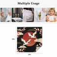 thumbnail image 5 of Japanese Style Cloth Napkins, Modern Cranes Cherry Flower Wave Red Brown Washable and Reusable Dinner Napkins Set of 4, Table Napkin for Kitchen Party Birthday Wedding Hotel Housewarming 20"x20", 5 of 9