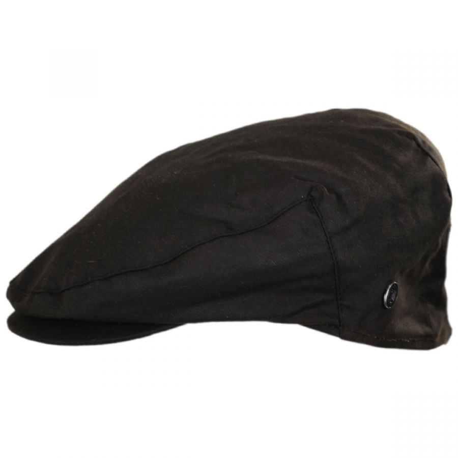 British Millerain Wax Cotton Ivy Cap - L - Brown