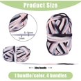 thumbnail image 2 of 4 Bundles 4 Colors Rainbow Yarn 130Yard Yarn for DIY Crocheting Knitting Easy to See Stitches Thick Cotton Beginners Crochet Kit DIY Crafts 30m(32yd)/Bundle, 2 of 7
