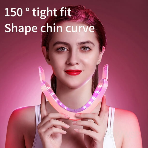 Facial Lifting Device LED Photon Therapy Vibration Face Slimming Massager Double  Chin Reducer V Shaped Chin Lifting Belt Machine 