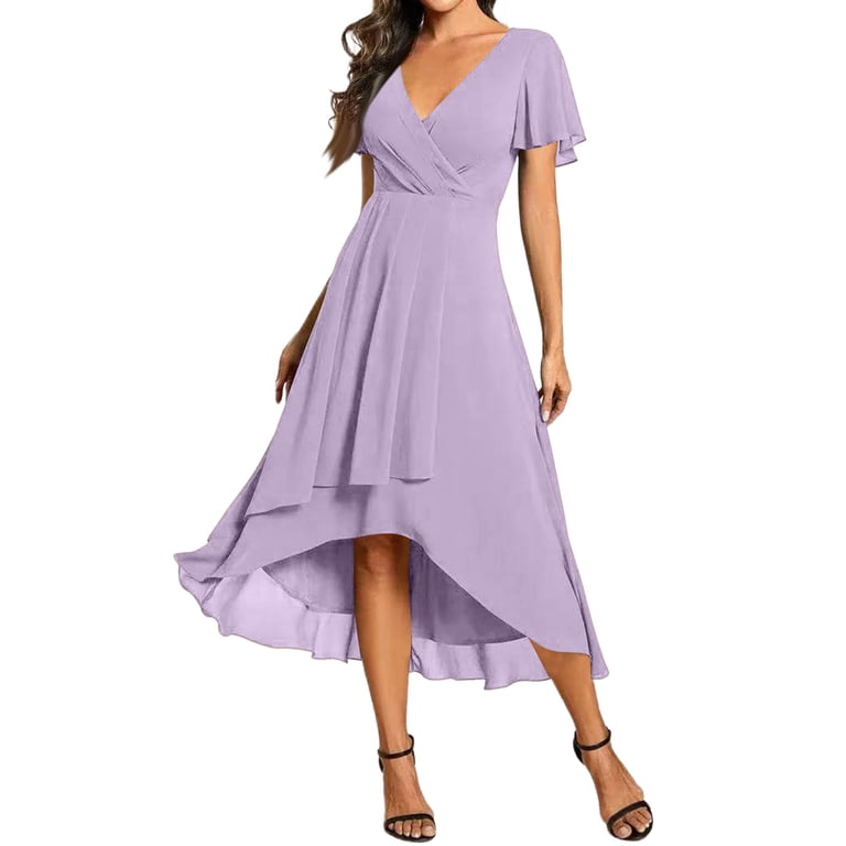 light purple wedding guest dress Lilac Strapless Ruched Cut Out Maxi 3D Floral Rosette Formal Evening Gown Designer Prom Party Cocktail Bodycon Long Dress with Slit Package Contents Bbyeadc Wedding Guests Dresses for